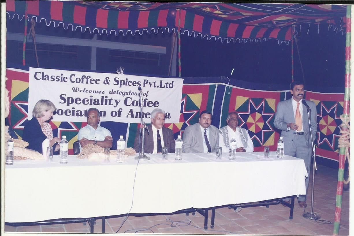Panel at the welcome event for Speciality Coffee Association of America delegates