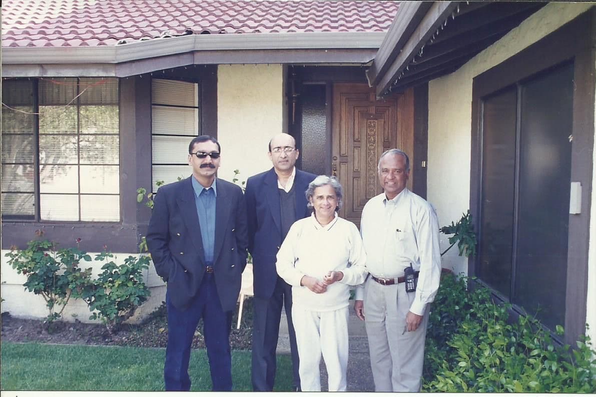 Group of members outside a building